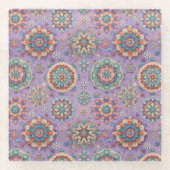 通常の雪の結晶ではないIV ガラスコースター (正面)