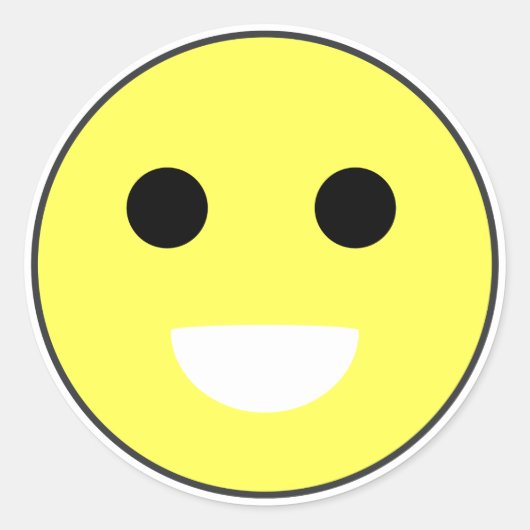 通常の顔絵文字ムード ラウンドシール (正面)