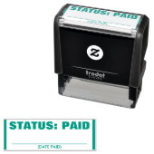 通常の「ステータス:有料」のゴム印 セルフインキングスタンプ (インサイチュ)