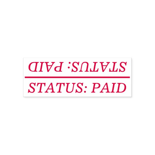 通常の「ステータス:有料」のゴム印 セルフインキングスタンプ (デザイン)