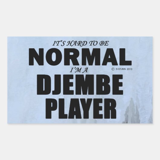 通常のDjembeプレーヤー長方形ステッカー 長方形シール (正面)