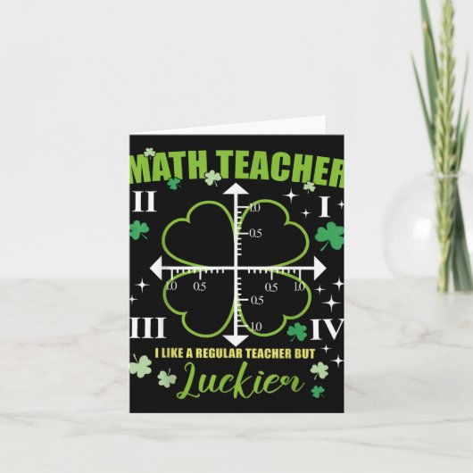 通常のLuckier St. Patricksの日のような数学先生 カード (正面)