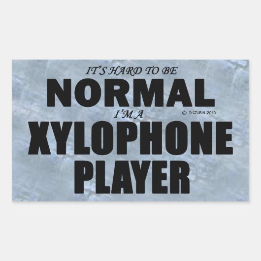 通常のXylophoneプレーヤー長方形ステッカー 長方形シール (正面)