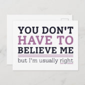 通常は右 ポストカード (正面/裏面)