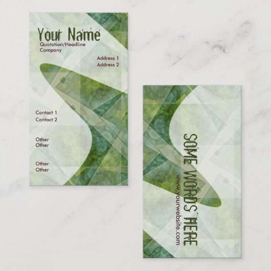 通気性の縦型名刺 名刺 (正面/裏面)