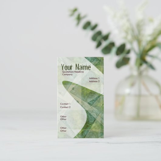 通気性の縦型名刺 名刺 (スタンド正面)