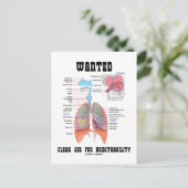 通気性澄んを確保するために必要な空気（呼吸） ポストカード (スタンド正面)