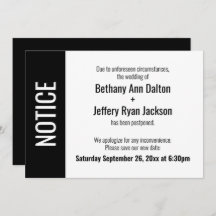 通知はっきりした、延期結婚の発表