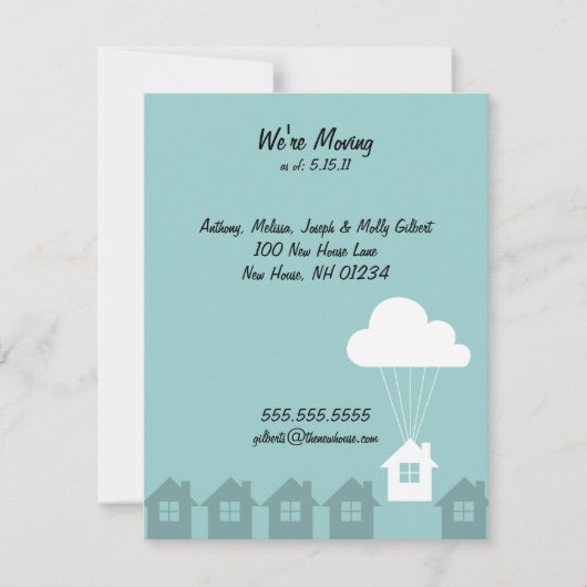 通知カードを移動中 案内状 (正面)