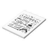 通知ブロックZwart – ウィットのコーヒーとケーキ、ハンドレター ノートパッド (回転)