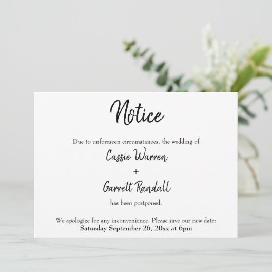 「通知」の発結婚表 招待状 (スタンド正面)