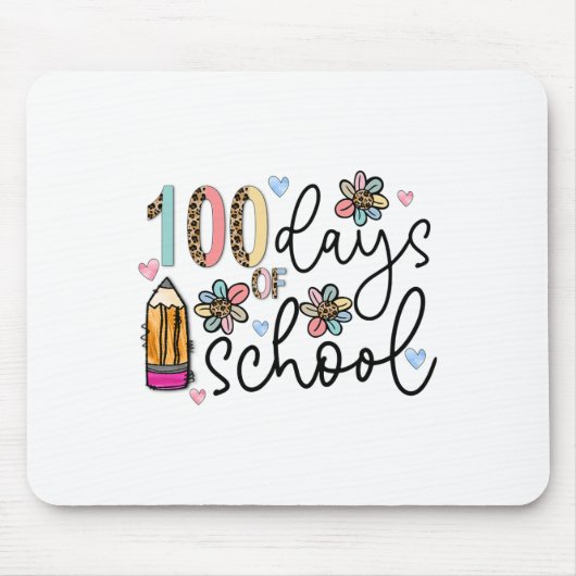通算100日目の登校日 マウスパッド (正面)