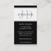 通訳か訳者ストライプなW/W 名刺 (裏面)