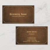 通訳のクラシックによって組み立てられるスタイリッシュな革 名刺 (正面/裏面)