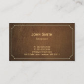 通訳のクラシックによって組み立てられるスタイリッシュな革 名刺 (裏面)