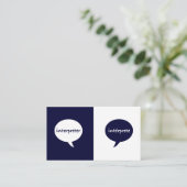 通訳の英語-スペイン語 名刺 (スタンド正面)