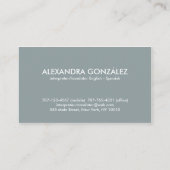 通訳または訳者の英語-スペイン語フェミニン 名刺 (裏面)