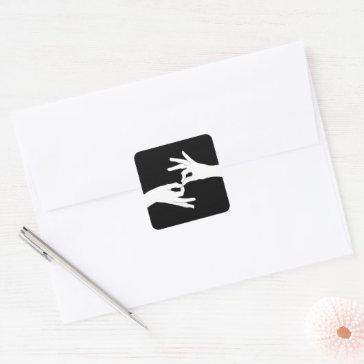 通訳人 スクエアシール (封筒)