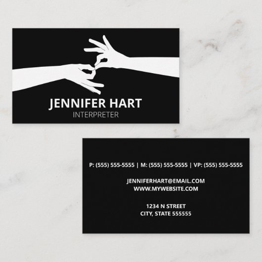 通訳人 名刺 (正面/裏面)