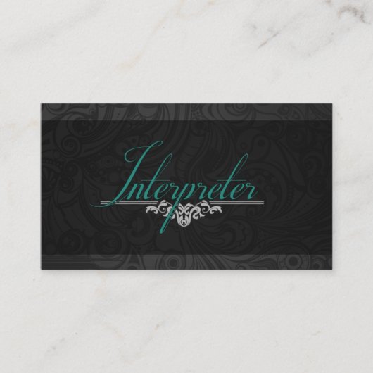 通訳、翻訳者、名刺 名刺 (正面)