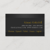 通訳、翻訳者、名刺 名刺 (裏面)