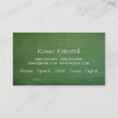 通訳、翻訳者、名刺 名刺 (裏面)