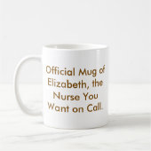 通話に必要なナース-名前をカスタムする コーヒーマグカップ (左)