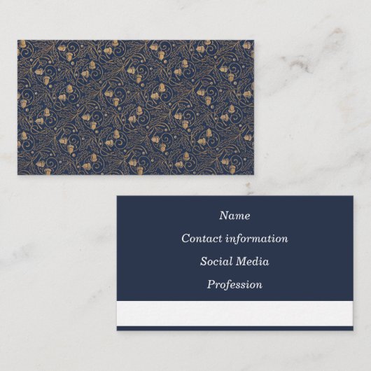 通話カード – アールヌーボーオークリーフ&アコーン 名刺 (正面/裏面)