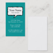 通話バブル名刺テンプレート 名刺 (正面/裏面)