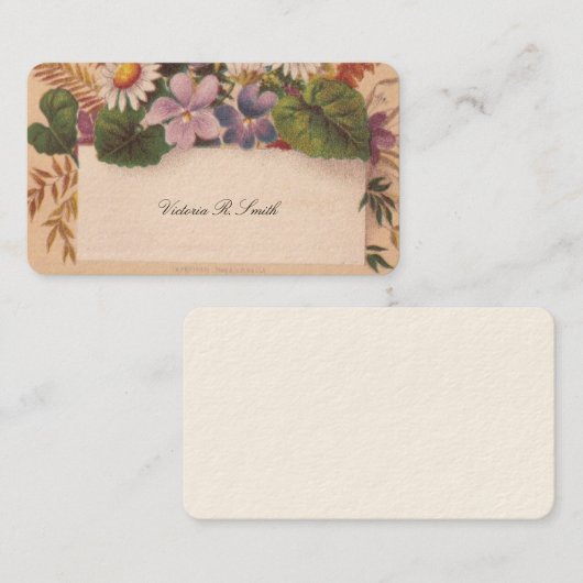 通話ビクトリアンカード – フローラ 名刺 (正面/裏面)