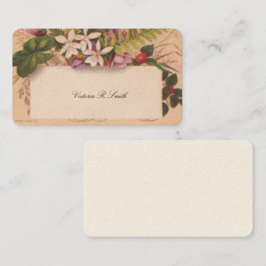 通話ビクトリアンカード – フローラ 名刺 (正面/裏面)