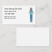 通話時にローカルで登録されたナース 名刺 (正面/裏面)