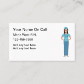 通話時にローカルで登録されたナース 名刺 (正面)