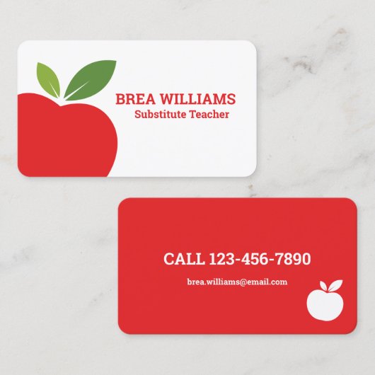 通話時の代替先生 名刺 (正面/裏面)