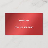 通話時の赤い代替先生 名刺 (裏面)