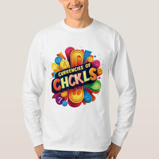 「通貨として笑う」 Tシャツ (正面)