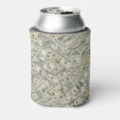 通貨をテーマにしたシンプル、米国デザイン。 缶クーラー (缶裏面)