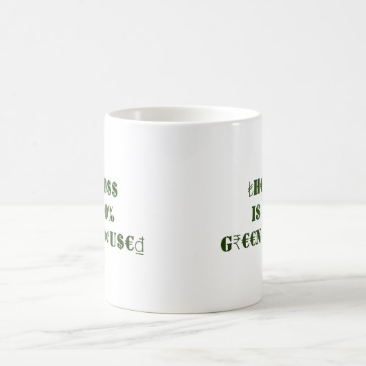 通貨国際的記号グリーンボス財務 コーヒーマグカップ (中央)