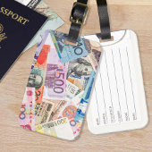 通貨混合通貨の世界通貨デザイン ラゲッジタグ