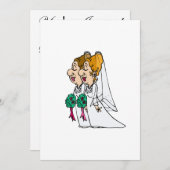 通路の下で歩いている花嫁 招待状 (正面/裏面)