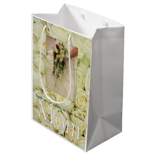 通路の下の歩くことへの私お母さんの感謝 ミディアムペーパーバッグ (裏面アングル)