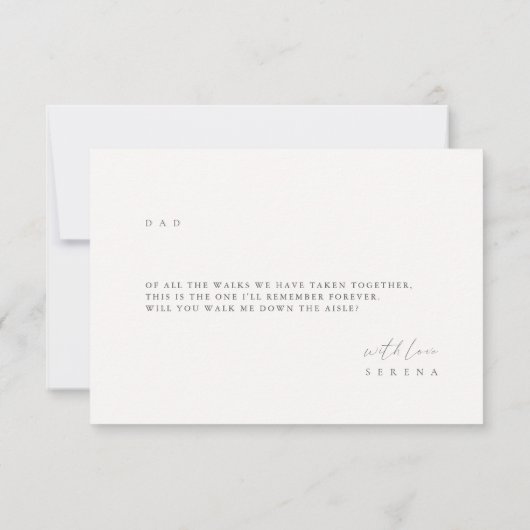 通路の提案カードをミニマルに歩いて下さい 招待状 (裏面)