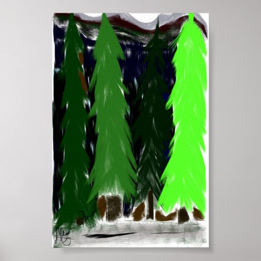 通路の木々 ポスター (正面)