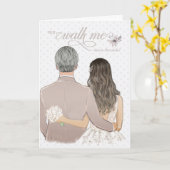 通路の父と結婚花嫁を歩いて カード (黄色い花)