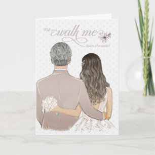 通路の父と結婚花嫁を歩いて カード