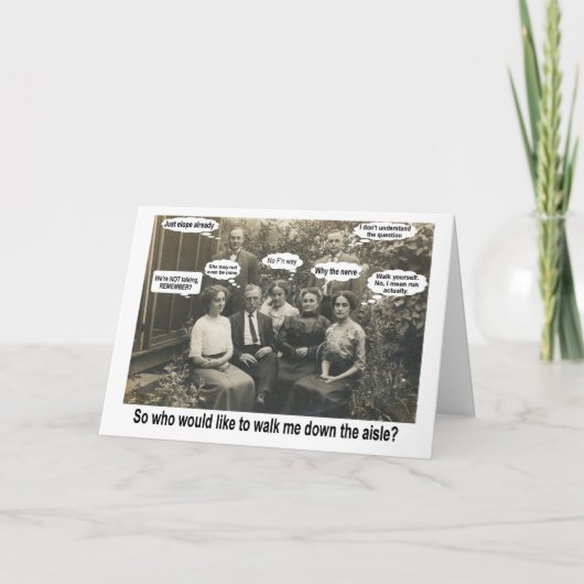 通路を歩いてくれ？- おもしろい 招待状 (正面)