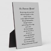 「通路を歩いてくれ？」 プラーク（「ファスのような」ために） フォトプラーク (側面)