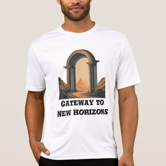 通路アーチ:旅のシンプルT型 Tシャツ (正面)