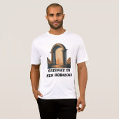 通路アーチ:旅のシンプルT型 Tシャツ (正面フル)