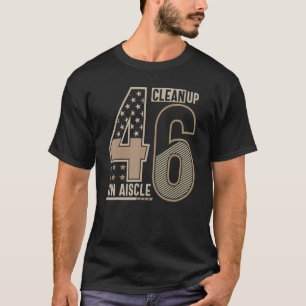 通路46アメリカの政治的な旗でクリーンアップ Tシャツ